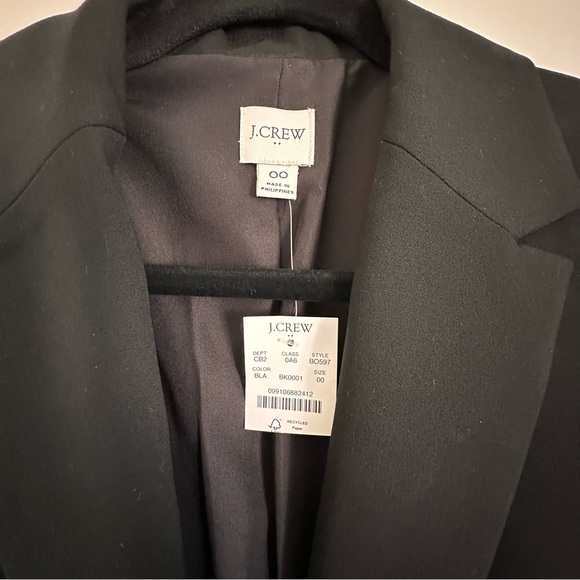 NWT J CREW Single Button Black Blazer - Picture 3 of 10
